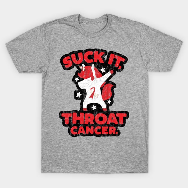 Suck It Throat Cancer Unicorn T-Shirt by jomadado